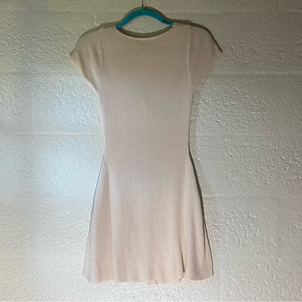 Meshki Cream V-Neck Mini Dress - Picture 3 of 6